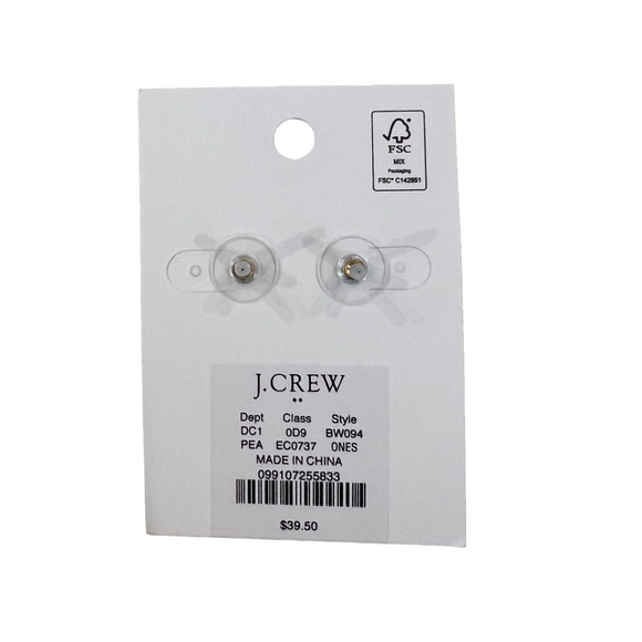 NWT J. Crew Gold Pearl Drop Elegant Earrings - Picture 5 of 6